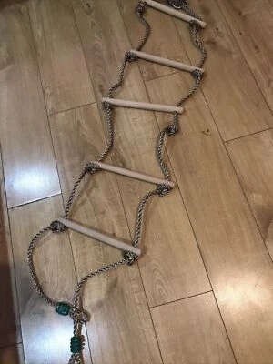 £19.99 • Buy Shabby Vintage Chic Wooden Rope Ladder Towel Rail - Perfect For Any Bathroom Or
