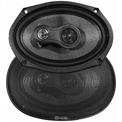 NEW (2) 6 X 9  3way Car Speakers.Stereo Pair.Marine Boat.6x9 .4ohm.Carbon Cone • $89