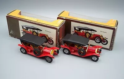 Two “matchbox” Yesteryear Y-9 Simplex **light & Dark Red** Mint Boxed • $9.95