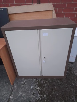 £75 • Buy Bisley Double Door Steel Metal Cupboard - Industrial, Workshop, 2 Shelves 