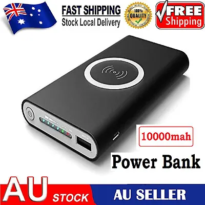 $28.88 • Buy Portable 10000mAh Qi  Wireless Super Fast Charger Power Bank Battery Pack AUS
