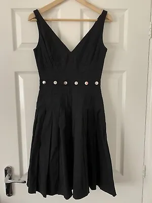 Karen Millen Classic A Line Signature Black Lbd Dress Uk 10 • £25