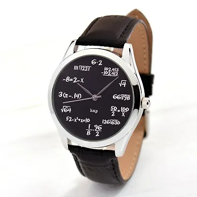 Math On Black Wrist Watch - Unique Gift - Math Teacher Gift - Graduation • $59.99