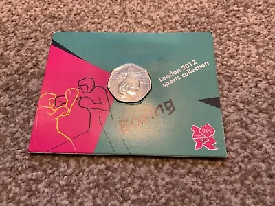 2012 London Olympic BOXING 50p Coin - Certified Uncirculated In Sealed Card • £3.99
