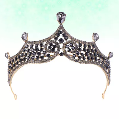  Vintage Baroque Crown Hair Rhinestone Crown Headdress Wedding Bridal Crown • $13.75