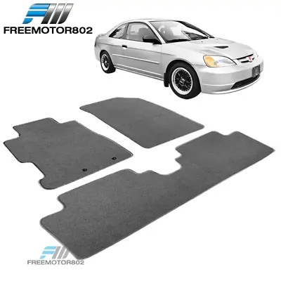 For 01-05 Civic 02-05 Civic Si Floor Mats Front & Rear Gray 3PC - Nylon • $53.99