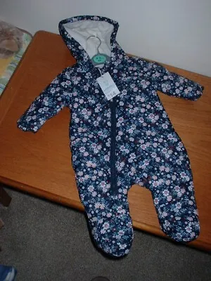 Bnwt Primark Baby Girl Snowsuit Pramsuit 0 - 3 Mth - Rrp £14 *bargain* • £4.99