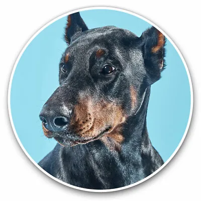 £2.99 • Buy 2 X Vinyl Stickers 7.5cm - Doberman Dog Portrait Puppy Cool Gift #3240