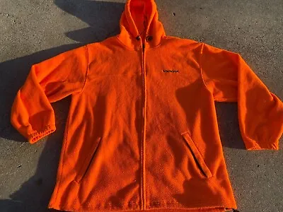 Winchester Mens Fleece Jacket Solid Bright Orange Hunting Safety Full Zip XL • $10