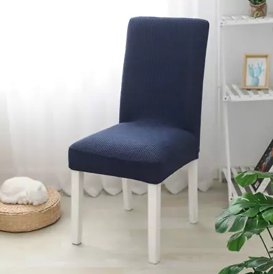 1-4Pcs Jacquard Thick Spandex Elastic Stretch Slip Cover Washable Dining Chair • $21.71