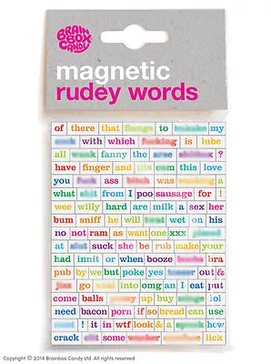 Brainbox Candy Magnetic Rudey Words Funny Rude Joke Novelty Humour   • £6.99