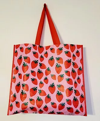 Strawberry Strawberries Shopping Bag Reusable Tote Gift HomeGoods New! • $4.95