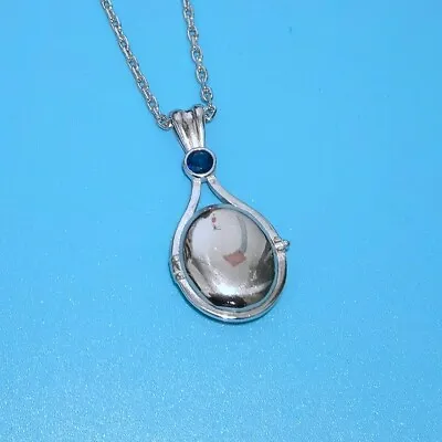 H2O Just Add Water Mako Mermaids Pendant Locket S925 Necklace Blue Red Stone • $39.99