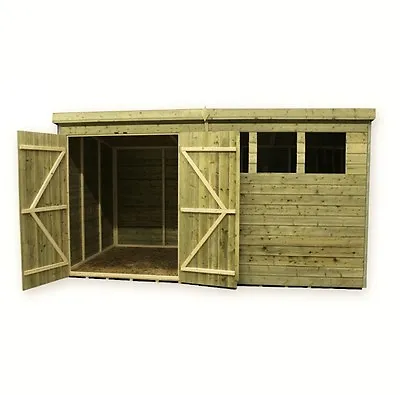 Empire 5000 Pent Garden Shed 10X7 12X7 14X7 SHIPLAP PRESSURE TREATED TONGUE AND  • £1012