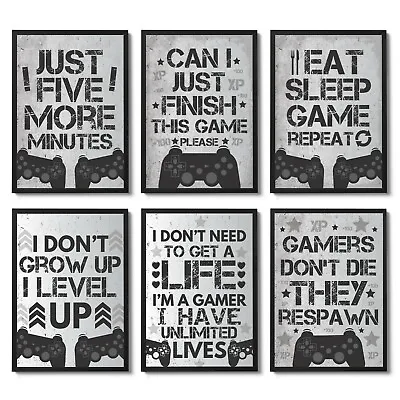Gaming Boys Bedroom Prints / Games Room Wall Art / Gamer Gifts / Gaming Poster • £6.99
