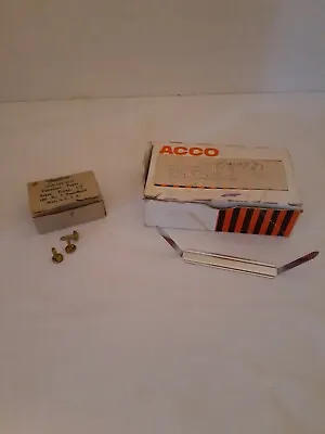 Lot Vtg Paper Fasteners Prongs Open Box Partially Used Acco Noestring Brass • $7.99