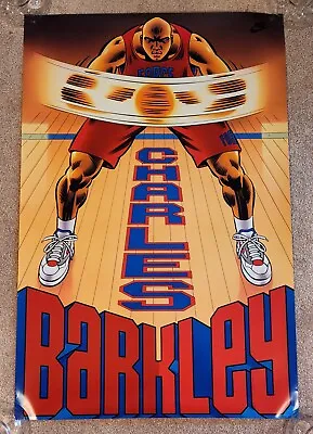 Vintage 1991 Nike Force Charles Barkley Poster 24x36 76ers Phoenix Suns NBA • $19.99