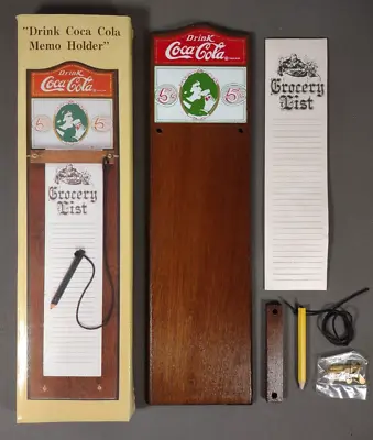 Vintage Coca-Cola Grocery List Hanging Wood Memo Board Price Products • $15.90