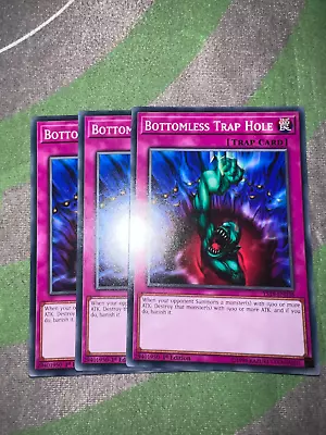 Yu-Gi-Oh 3x Common Bottomless Trap Hole YS18-EN038 English Near Mint • $1.95