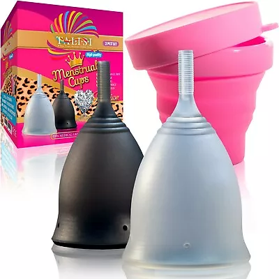 Talisi Menstrual Cup & Silicone Sterilizer Copa Large Small Feminine Period Set • $19.99