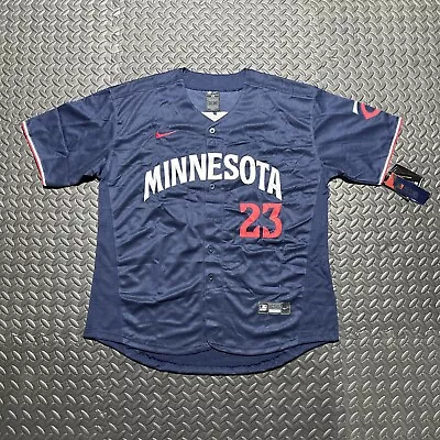 Adult Extra Large MN Twins Royce Lewis Stitched Navy Minnesota Jersey • $69.99