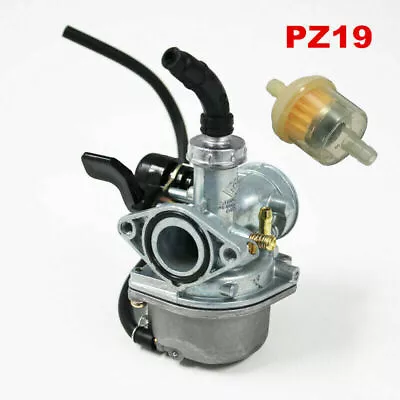 19mm Carby 50cc 70cc 110cc Dirt Bike ATV Quad Carburetor 4 Stroke + Fuel Filter  • $21.55