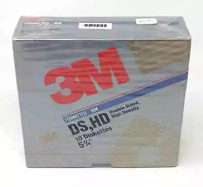 3M High Density DS HD Formatted IBM - 11-Count 5-1/4  Diskettes Disks - Sealed • $3.99