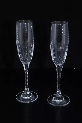 Faberge Atelier Bristol Crystal 10 Inch Champagne Flutes With Box • $319