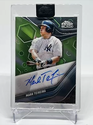 2023 Topps Chrome Black Mark Teixeira Green Auto /99 • $55