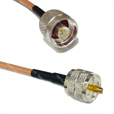 RG400 Silver N MALE To PL259 UHF Male Coax RF Cable USA Lot • $16.09