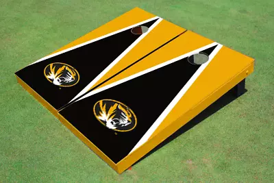 University Of Missouri Black And Gold Matching Triangle Cornhole Boards • $229.99