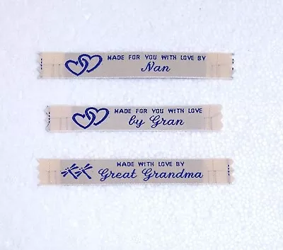 5 Cash's Woven Labels Made With Love By Gran Nan Great Grandma Sewing Knitting • £3