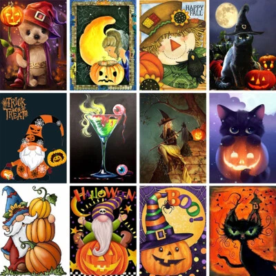 $11.88 • Buy 5D Diamond Painting Kit Pumpkin Bear Full Round Drill Rhinestone DIY Wall Arts