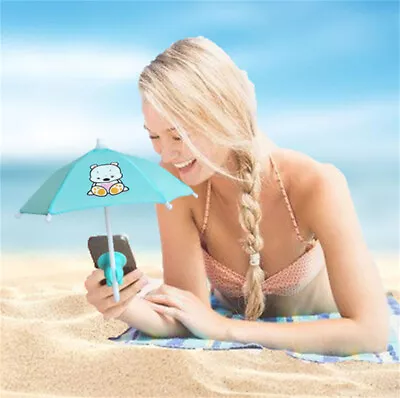 Universal Mini Sun Umbrella For Cell Phone Sun Shade Cooling Multiple Color • $10.39