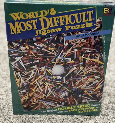 Worlds Most Difficult Jigsaw Puzzle GOLF  MADNESS Double Sided 529 Pieces NEW • $7.49