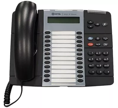 Mitel 5224 IP Deskphone - Dual Mode PoE VoIP IP Phone - Stand & Handset 56004894 • £10.85