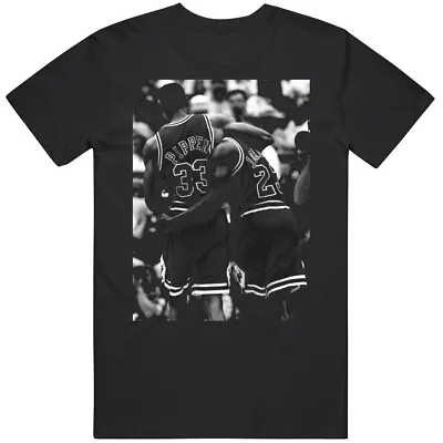 Retro Scottie Pippen Holding Up Michael Jordan  T Shirt • $18.99