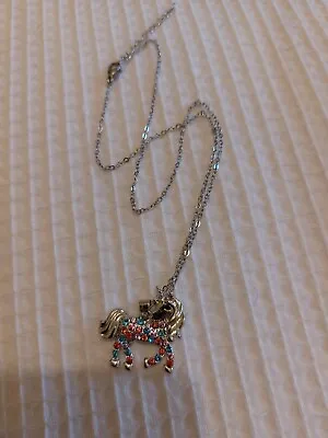 Ladies/girls Unicorn Pendant Necklace. Sparkly. Comes In Mesh Bag. New. Free... • £4.95