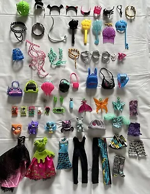 Monster High Doll Clothing & Access Lot 65 Pcs Of Rare Hard To Find Items Mattel • $35