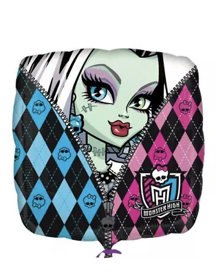 Monster High Mylar Foil Balloon Zipper Design 18 Inch Birthday Party Supplies • $3.50