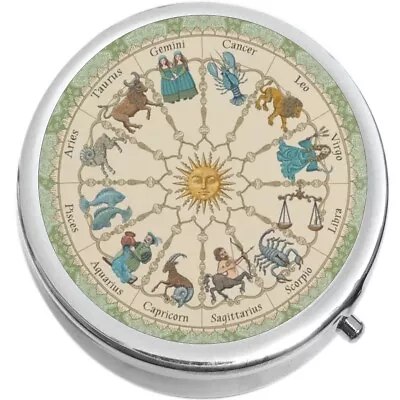 Vintage Zodiac Astrology  Medicine Pill Box • $14.77