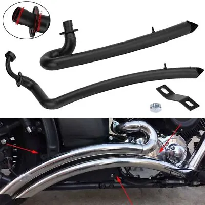 Staggered Exhaust Pipe Full System Muffler For Yamaha V-Star 1100 XVS1100 Custom • $150.28