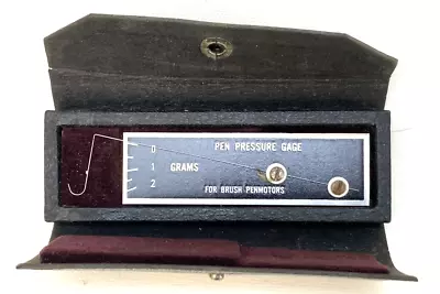 Vintage Pen Pressure Gage For Brush Penmotors 0-2 Grams Engineer Tools W/ Case • $19.95