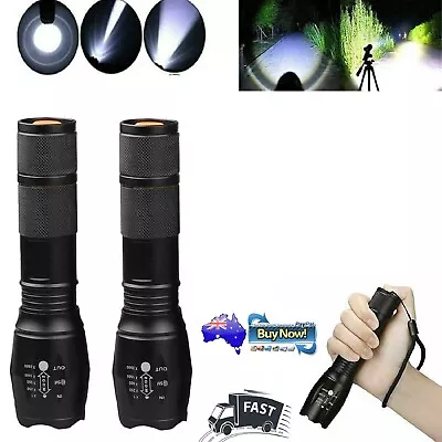 1000lm Bright Tactical T6 LED Flashlight Zoom Military Torch Shadowhawk 5 Modes • $15.99