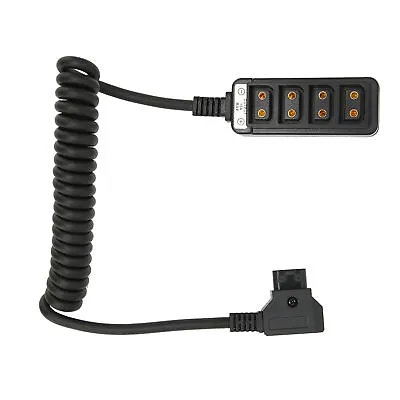 D Tap Male To 4 Port Dtap Female Splitter Power Cable Black D Tap Spring Cab GDS • £25.34