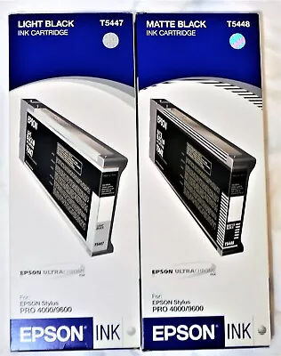 Epson Stylus PRO 7600/9600 Ink 220ml. (1) T5447 LB And (1) T5448 MB - (Expired) • $99.95