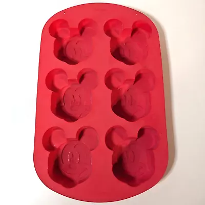 Wilton Silicone Mickey Mouse Face 6 Cavity Disney Mold Cake Baking Form Tray • $13.17