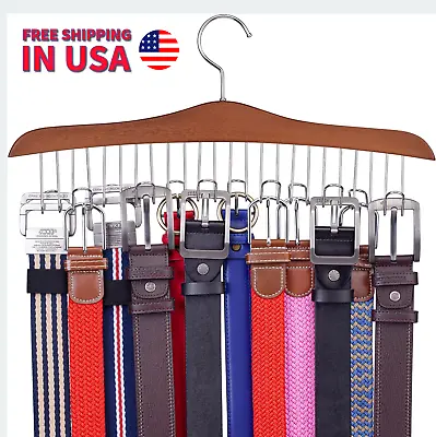 12 Hook Belt Hanger Organizer Neck Tie Holder For Closet • $19.95