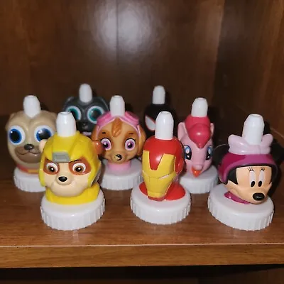 Good 2 Grow 8 Set Toppers Lids Minnie Mouse My Little Pony Iron Man Spider-Man  • $12.99