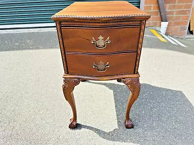 Beautiful Antique Solid Mahogany Wood Nightstand Side Table W/ Drawer L@@K • $399.95